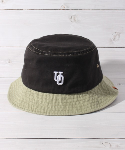 UNIVERSAL OVERALL（ユニバーサルオーバーオール）の「【UNIVERSAL OVERALL/ユニバーサルオーバーオール】UQロゴ刺繍T/Cツイルバケットハット（ハット・メンズ・ブラック/チャコール/ホワイト/ブラウン/グリーン/グレー/グリーン系1・FREE）」の17枚目の写真