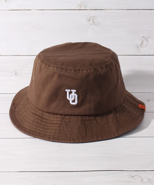 UNIVERSAL OVERALL（ユニバーサルオーバーオール）の「【UNIVERSAL OVERALL/ユニバーサルオーバーオール】UQロゴ刺繍T/Cツイルバケットハット（ハット・メンズ・ブラック/チャコール/ホワイト/ブラウン/グリーン/グレー/グリーン系1・FREE）」の18枚目の写真