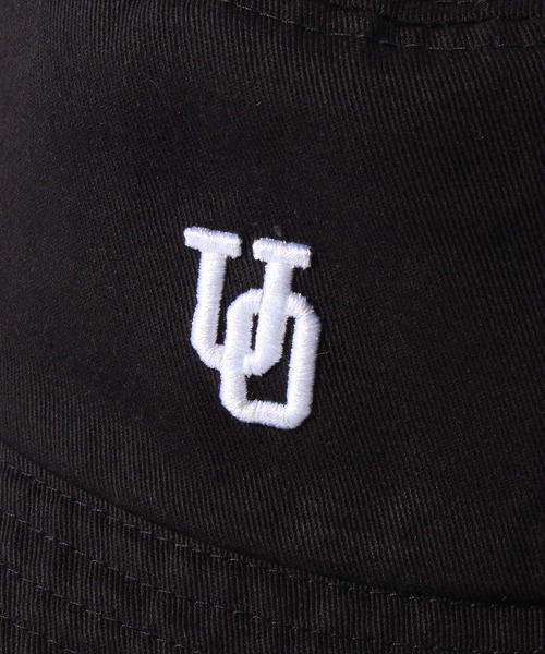 UNIVERSAL OVERALL（ユニバーサルオーバーオール）の「【UNIVERSAL OVERALL/ユニバーサルオーバーオール】UQロゴ刺繍T/Cツイルバケットハット（ハット・メンズ・ブラック/チャコール/ホワイト/ブラウン/グリーン/グレー/グリーン系1・FREE）」の13枚目の写真