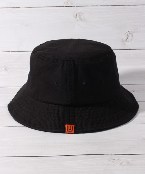 UNIVERSAL OVERALL（ユニバーサルオーバーオール）の「【UNIVERSAL OVERALL/ユニバーサルオーバーオール】UQロゴ刺繍T/Cツイルバケットハット（ハット・メンズ・ブラック/チャコール/ホワイト/ブラウン/グリーン/グレー/グリーン系1・FREE）」の8枚目の写真