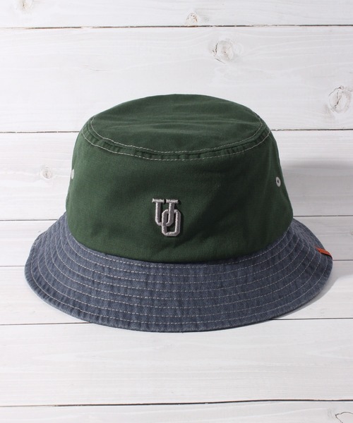 UNIVERSAL OVERALL（ユニバーサルオーバーオール）の「【UNIVERSAL OVERALL/ユニバーサルオーバーオール】UQロゴ刺繍T/Cツイルバケットハット（ハット・メンズ・ブラック/チャコール/ホワイト/ブラウン/グリーン/グレー/グリーン系1・FREE）」の19枚目の写真