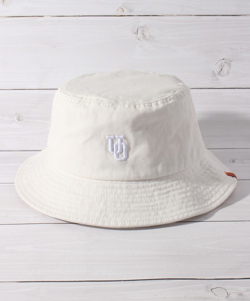 UNIVERSAL OVERALL（ユニバーサルオーバーオール）の「【UNIVERSAL OVERALL/ユニバーサルオーバーオール】UQロゴ刺繍T/Cツイルバケットハット（ハット・メンズ・ブラック/チャコール/ホワイト/ブラウン/グリーン/グレー/グリーン系1・FREE）」の14枚目の写真