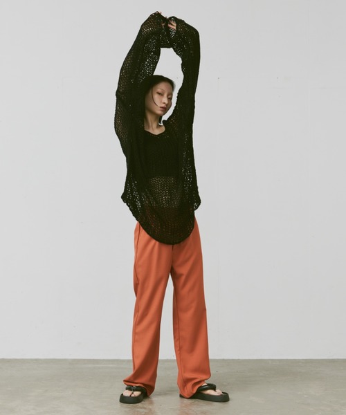 FEKETE（フェケテ）の「HIGH-WAISTED SUMMER WIDE TROUSERS / ハイウエストサマーワイドスラックス（スラックス・メンズ・オレンジ/ブラック/グレー・SMALL/MEDIUM/LARGE）」の18枚目の写真