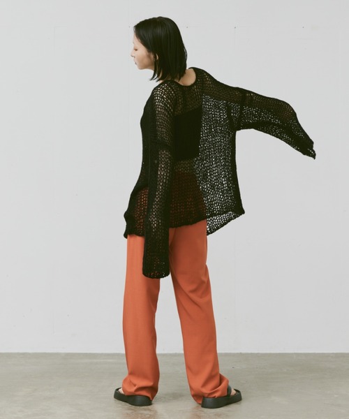 FEKETE（フェケテ）の「HIGH-WAISTED SUMMER WIDE TROUSERS / ハイウエストサマーワイドスラックス（スラックス・メンズ・オレンジ/ブラック/グレー・SMALL/MEDIUM/LARGE）」の20枚目の写真