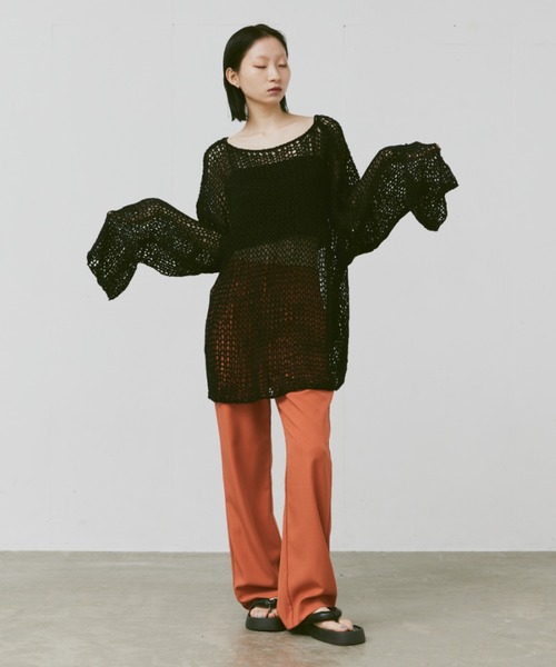 FEKETE（フェケテ）の「HIGH-WAISTED SUMMER WIDE TROUSERS / ハイウエストサマーワイドスラックス（スラックス・メンズ・オレンジ/ブラック/グレー・SMALL/MEDIUM/LARGE）」の21枚目の写真