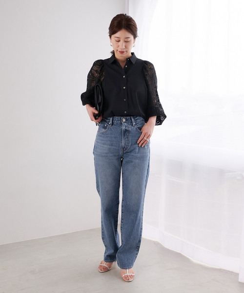 VERMEIL par iena(ヴェルメイユパーイエナ)の「【NEEDBY/二―ドバイ】HERITAGE 80's joe(デニムパンツ・レディース・ネイビー・26/27/28)」の21枚目の写真