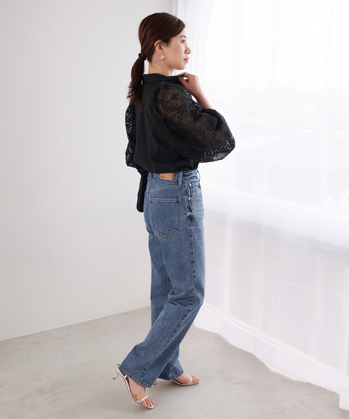 VERMEIL par iena(ヴェルメイユパーイエナ)の「【NEEDBY/二―ドバイ】HERITAGE 80's joe(デニムパンツ・レディース・ネイビー・26/27/28)」の14枚目の写真