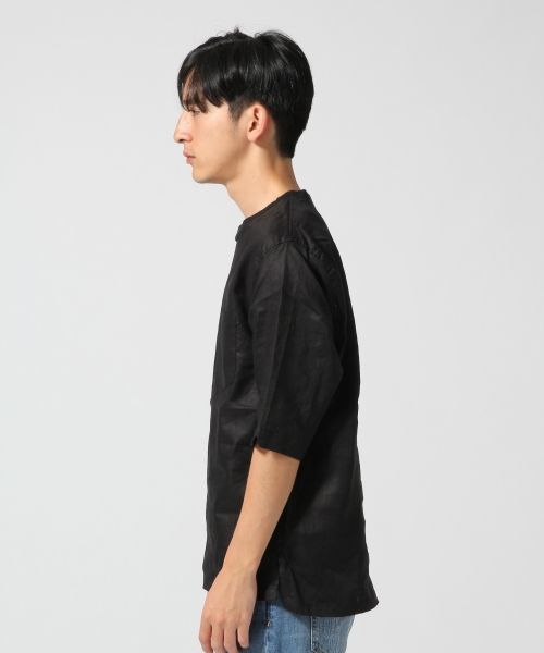 RAGEBLUE（レイジブルー）の「リネンプルオーバーシャツ5分袖/564683（シャツ/ブラウス・メンズ・ブラック/ホワイト・MEDIUM/LARGE）」の20枚目の写真