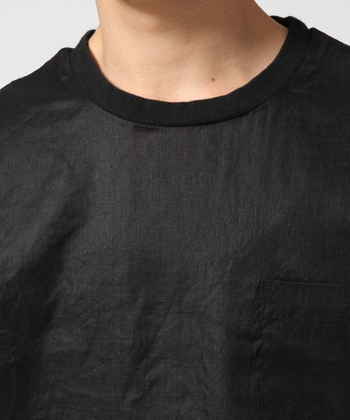 RAGEBLUE（レイジブルー）の「リネンプルオーバーシャツ5分袖/564683（シャツ/ブラウス・メンズ・ブラック/ホワイト・MEDIUM/LARGE）」の13枚目の写真