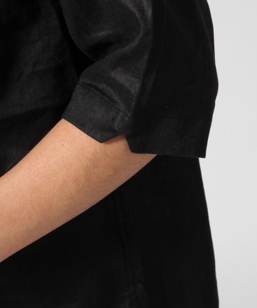 RAGEBLUE（レイジブルー）の「リネンプルオーバーシャツ5分袖/564683（シャツ/ブラウス・メンズ・ブラック/ホワイト・MEDIUM/LARGE）」の15枚目の写真