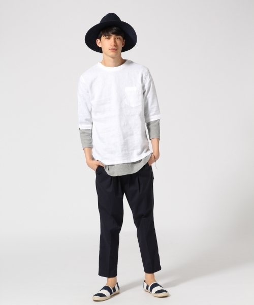 RAGEBLUE（レイジブルー）の「リネンプルオーバーシャツ5分袖/564683（シャツ/ブラウス・メンズ・ブラック/ホワイト・MEDIUM/LARGE）」の21枚目の写真