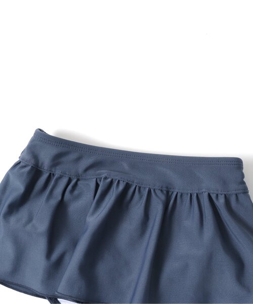 Ampersand（アンパサンド）の「チェック柄　セパレート水着_UVカット（水着・キッズ・ブラック/イエロー・100/110/120/90/80/130/140）」の6枚目の写真