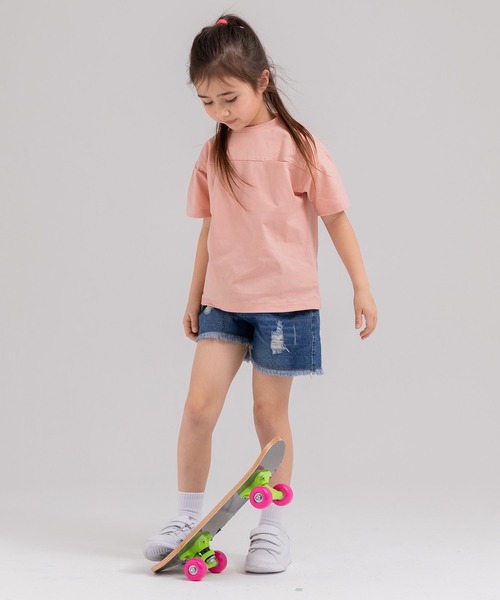 chil2(チルツー)の「ドライストレッチ 半袖Tシャツ(Tシャツ/カットソー・キッズ・ブルー/ブラック/ピンク/ホワイト/ライトグリーン・90cm/100cm/110cm/120cm/130cm/140cm/150cm/160cm)」の21枚目の写真