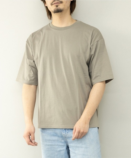 STYLEBLOCK(スタイルブロック)の「冷感加工天竺BIGTシャツ(Tシャツ/カットソー・メンズ・ブルー系その他/グリーン/ブラック/オレンジ/グレー系その他/ホワイト/チャコール/イエロー・M/L/LL)」の4枚目の写真