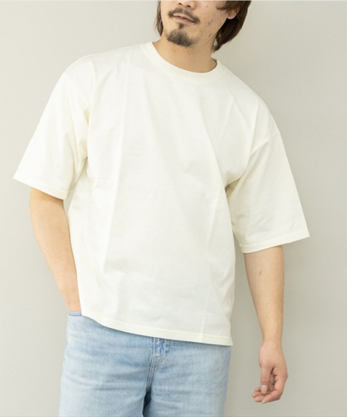 STYLEBLOCK(スタイルブロック)の「冷感加工天竺BIGTシャツ(Tシャツ/カットソー・メンズ・ブルー系その他/グリーン/ブラック/オレンジ/グレー系その他/ホワイト/チャコール/イエロー・M/L/LL)」の2枚目の写真