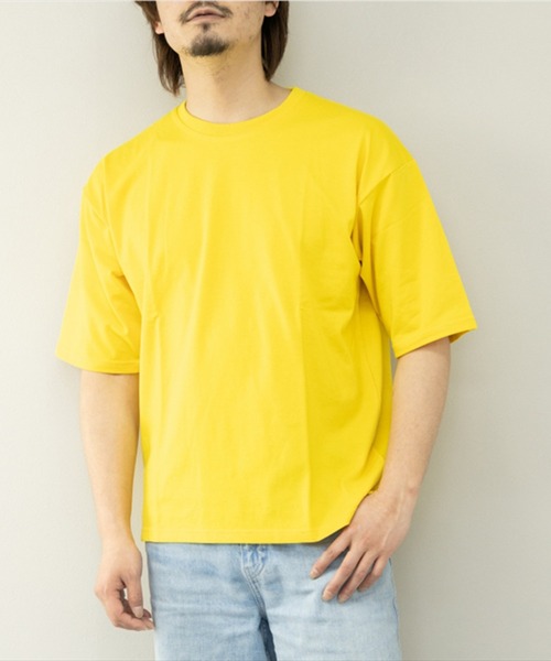 STYLEBLOCK(スタイルブロック)の「冷感加工天竺BIGTシャツ(Tシャツ/カットソー・メンズ・ブルー系その他/グリーン/ブラック/オレンジ/グレー系その他/ホワイト/チャコール/イエロー・M/L/LL)」の8枚目の写真