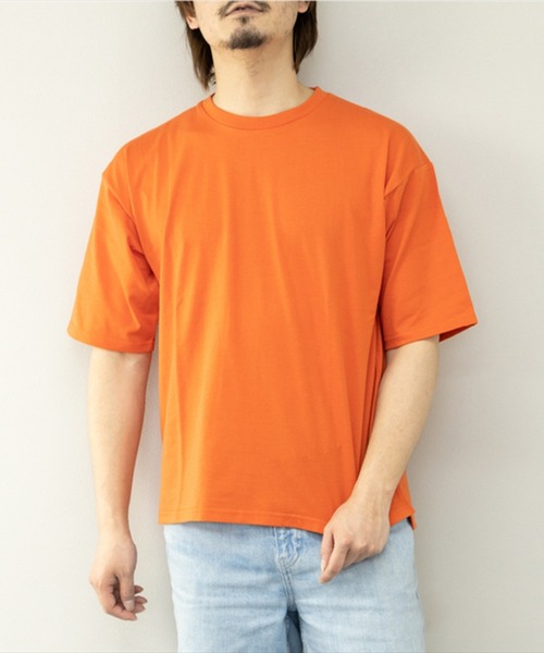 STYLEBLOCK(スタイルブロック)の「冷感加工天竺BIGTシャツ(Tシャツ/カットソー・メンズ・ブルー系その他/グリーン/ブラック/オレンジ/グレー系その他/ホワイト/チャコール/イエロー・M/L/LL)」の1枚目の写真