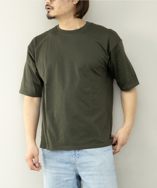 STYLEBLOCK(スタイルブロック)の「冷感加工天竺BIGTシャツ(Tシャツ/カットソー・メンズ・ブルー系その他/グリーン/ブラック/オレンジ/グレー系その他/ホワイト/チャコール/イエロー・M/L/LL)」の6枚目の写真