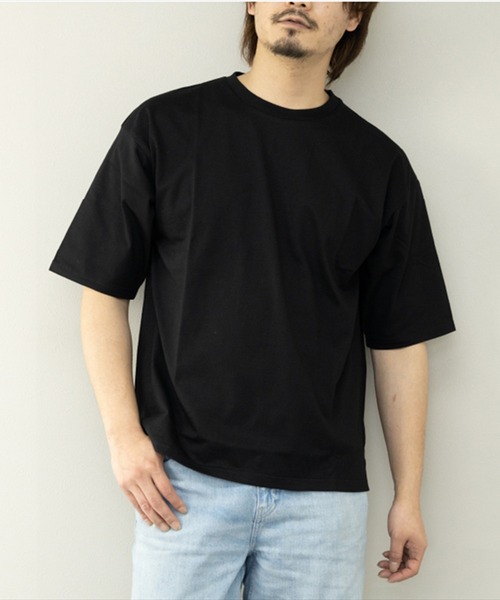 STYLEBLOCK(スタイルブロック)の「冷感加工天竺BIGTシャツ(Tシャツ/カットソー・メンズ・ブルー系その他/グリーン/ブラック/オレンジ/グレー系その他/ホワイト/チャコール/イエロー・M/L/LL)」の3枚目の写真