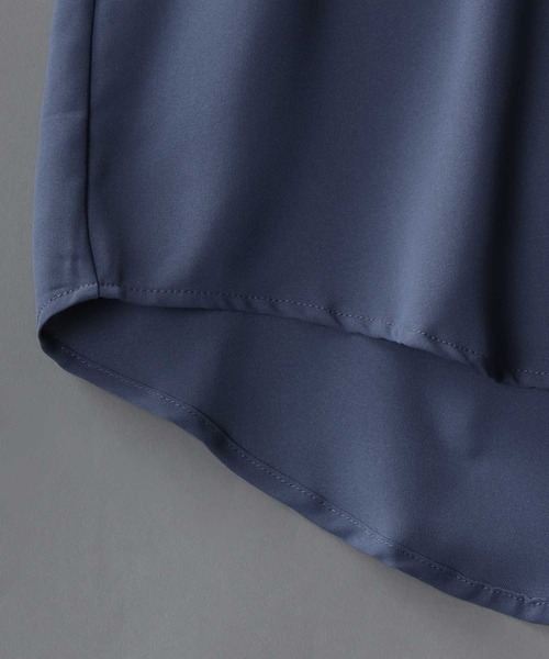 SITRY(シトリー)の「Oversize Drop shoulder Drape Band Collar shirt/オーバーサイズ ドロップショルダー ドレープ バンドカラーシャツ(シャツ/ブラウス・メンズ・ホワイト/ブルーグレー/ブラック/ダークグリーン・L/LL/M)」の10枚目の写真