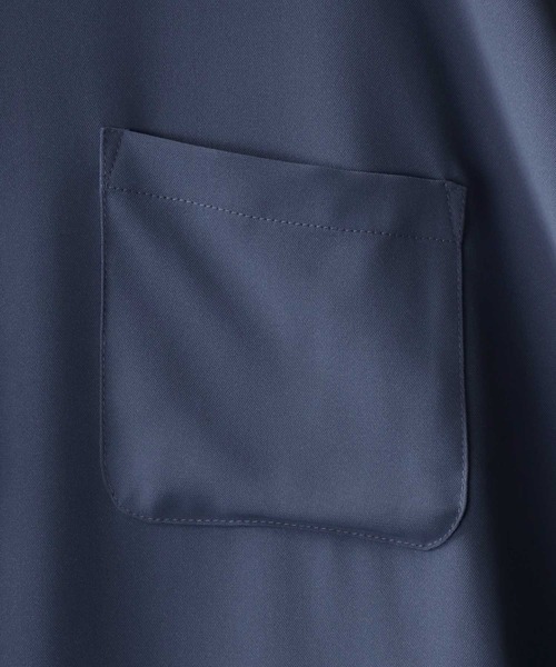 SITRY(シトリー)の「Oversize Drop shoulder Drape Band Collar shirt/オーバーサイズ ドロップショルダー ドレープ バンドカラーシャツ(シャツ/ブラウス・メンズ・ホワイト/ブルーグレー/ブラック/ダークグリーン・L/LL/M)」の11枚目の写真