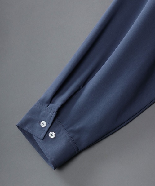 SITRY(シトリー)の「Oversize Drop shoulder Drape Band Collar shirt/オーバーサイズ ドロップショルダー ドレープ バンドカラーシャツ(シャツ/ブラウス・メンズ・ホワイト/ブルーグレー/ブラック/ダークグリーン・L/LL/M)」の13枚目の写真