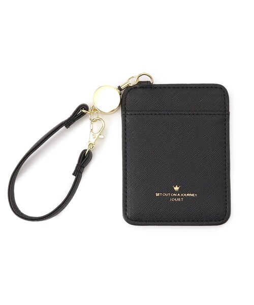 Ober Tashe（オーバータッシェ）の「新生活　通勤通学　角シボ合皮リール付きパスケース（その他・レディース・ブラック/アイボリー/グリーン・FREE）」の3枚目の写真