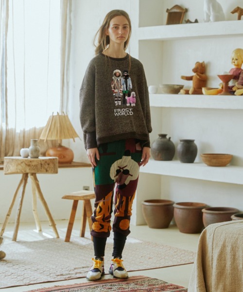 bedsidedrama（ベットサイドドラマ）の「bedsidedrama/ベッドサイドドラマ/Home Sweater Pullover(A)（ニット/セーター・レディース・ブラウン/ブラック・1/2）」の8枚目の写真