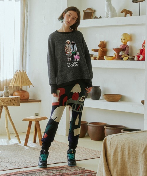 bedsidedrama（ベットサイドドラマ）の「bedsidedrama/ベッドサイドドラマ/Home Sweater Pullover(A)（ニット/セーター・レディース・ブラウン/ブラック・1/2）」の12枚目の写真