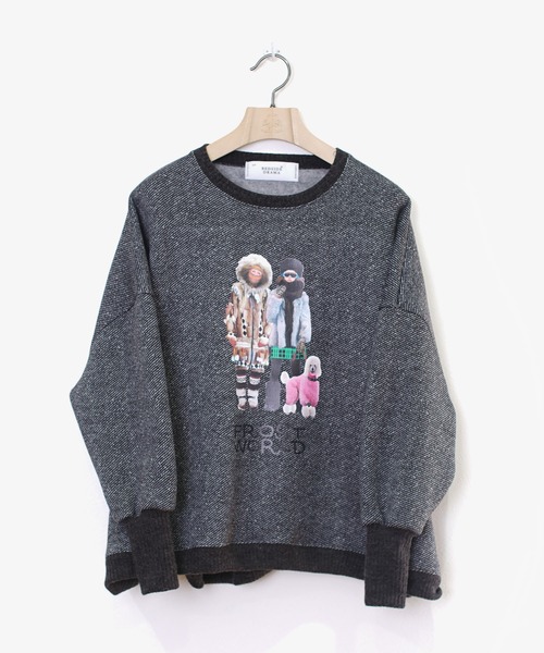bedsidedrama（ベットサイドドラマ）の「bedsidedrama/ベッドサイドドラマ/Home Sweater Pullover(A)（ニット/セーター・レディース・ブラウン/ブラック・1/2）」の6枚目の写真