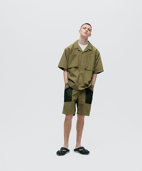 WILD THINGS（ワイルドシングス）の「WILD THINGS/ワイルドシングス SUPPLEX CAMP SHIRT シャツ（シャツ/ブラウス・メンズ・ブラック/ベージュ/オリーブ・M/L/XL）」の19枚目の写真