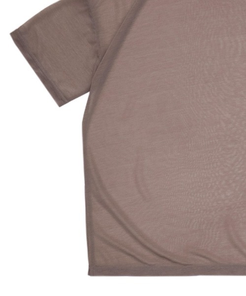 select MOCA（セレクトモカ）の「トリコットシアールーズハーフスリーブトップス（Tシャツ/カットソー・レディース・ホワイト/ブラック/グレイッシュベージュ/グレイッシュブルー/ライトグリーン・FREE）」の14枚目の写真