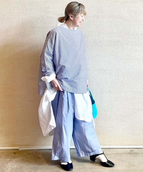 ストライプ タック イージーパンツ UNITED ARROWS パンツ ストライプ タック イージーパンツ