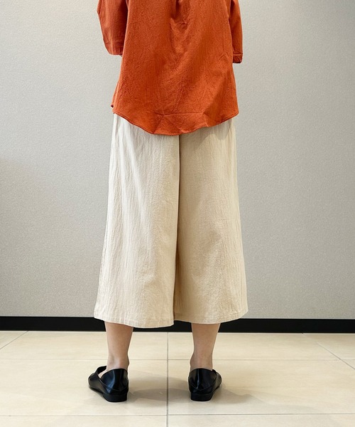 aimoha(アイモハ)の「シックスタイル リネン風ワイドパンツ(その他パンツ・レディース・ネイビー/イエロー/グリーン/ホワイト/ブラック/グレー・FREE)」の11枚目の写真