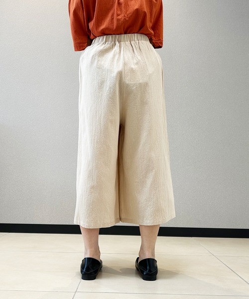 aimoha(アイモハ)の「シックスタイル リネン風ワイドパンツ(その他パンツ・レディース・ネイビー/イエロー/グリーン/ホワイト/ブラック/グレー・FREE)」の15枚目の写真