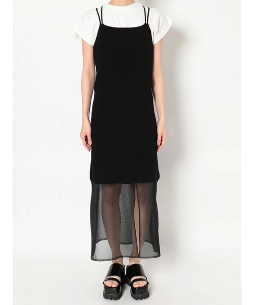 MURUA（ムルーア）の「シアーニットキャミワンピース（ワンピース・レディース・ブラック/ブルー・FREE）」の19枚目の写真