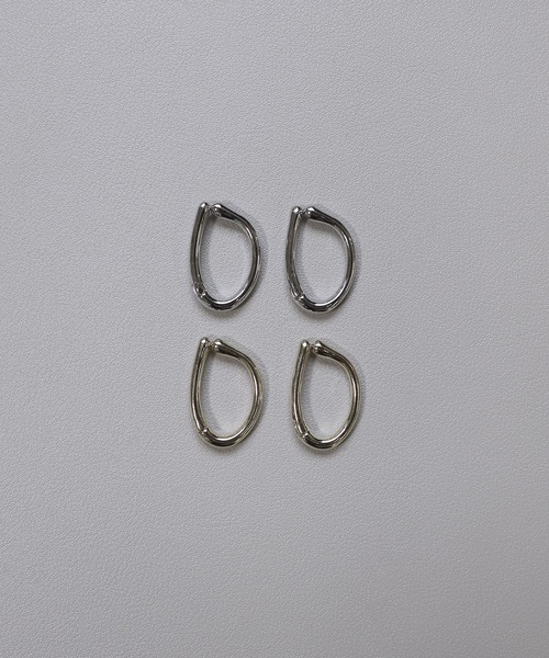 Monocoro toppi（モノコロトッピ）の「クリップ ニュアンス サークル イヤリング（イヤリング・レディース・シルバー/ゴールド・フリー）」の5枚目の写真