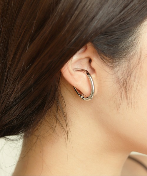 Monocoro toppi（モノコロトッピ）の「クリップ ニュアンス サークル イヤリング（イヤリング・レディース・シルバー/ゴールド・フリー）」の7枚目の写真