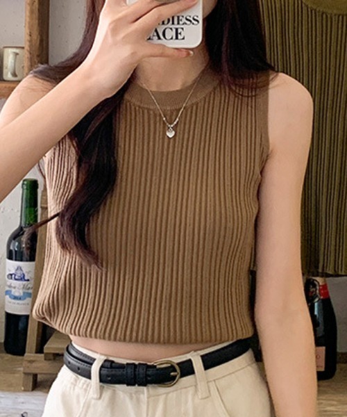 deux amour(ドゥーザムール)の「ランダムテレコノースリトップス(Tシャツ/カットソー・レディース・カーキ/モカ/ベージュ/ホワイト/ブラック/アイボリー・FREE)」の4枚目の写真