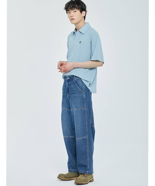 ROMANTIC CROWN(ロマンティッククラウン)の「【UNISEX】ROMANTIC CROWN/ボタンニットポロシャツ 2194778(ポロシャツ・レディース・ブラック/クリアイエロー/ライトブルー/ネイビー・MEDIUM/LARGE)」の9枚目の写真