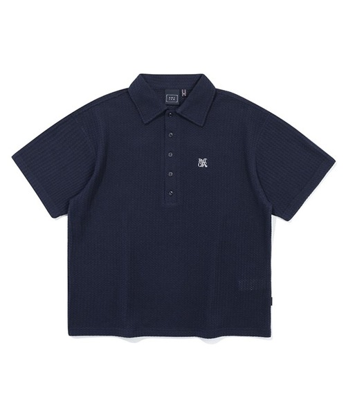 ROMANTIC CROWN(ロマンティッククラウン)の「【UNISEX】ROMANTIC CROWN/ボタンニットポロシャツ 2194778(ポロシャツ・レディース・ブラック/クリアイエロー/ライトブルー/ネイビー・MEDIUM/LARGE)」の7枚目の写真