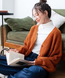 WEGO | WEGO/【23年秋冬新作】Vネックカラーカーディガン(カーディガン/ボレロ)