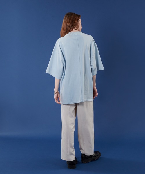 ONCILY(オンシェリー)の「DAMAGE CUT OFF T-SHIRT / カットオフダメージTシャツ(Tシャツ/カットソー・メンズ・ピンク系その他/ブルーグリーン/オフホワイト・MEDIUM/LARGE)」の22枚目の写真