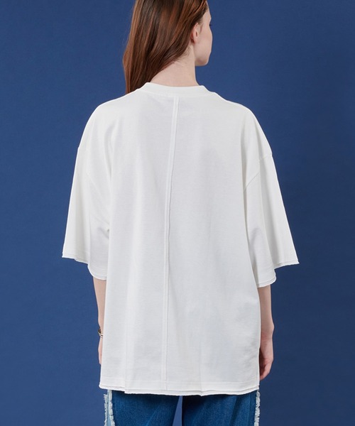 ONCILY(オンシェリー)の「DAMAGE CUT OFF T-SHIRT / カットオフダメージTシャツ(Tシャツ/カットソー・メンズ・ピンク系その他/ブルーグリーン/オフホワイト・MEDIUM/LARGE)」の7枚目の写真