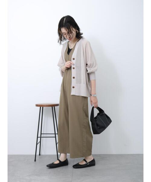 Samansa Mos2 blue（サマンサモスモスブルー）の「◎キーネックシアーカーディガン（カーディガン/ボレロ・レディース・オフホワイト/グレー/ブラック・F）」の4枚目の写真