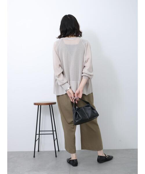 Samansa Mos2 blue（サマンサモスモスブルー）の「◎キーネックシアーカーディガン（カーディガン/ボレロ・レディース・オフホワイト/グレー/ブラック・F）」の6枚目の写真