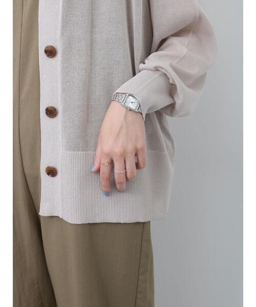 Samansa Mos2 blue（サマンサモスモスブルー）の「◎キーネックシアーカーディガン（カーディガン/ボレロ・レディース・オフホワイト/グレー/ブラック・F）」の20枚目の写真