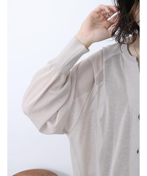 Samansa Mos2 blue（サマンサモスモスブルー）の「◎キーネックシアーカーディガン（カーディガン/ボレロ・レディース・オフホワイト/グレー/ブラック・F）」の21枚目の写真