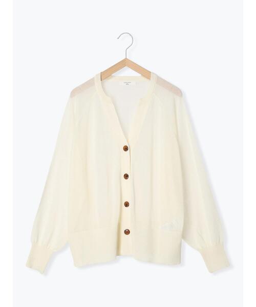 Samansa Mos2 blue（サマンサモスモスブルー）の「◎キーネックシアーカーディガン（カーディガン/ボレロ・レディース・オフホワイト/グレー/ブラック・F）」の22枚目の写真