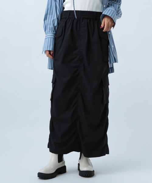 BAYFLOW（ベイフロー）の「Wポケットカーゴスカート（スカート・レディース・ブラック/カーキ/グレイッシュベージュ・SMALL/MEDIUM）」の11枚目の写真